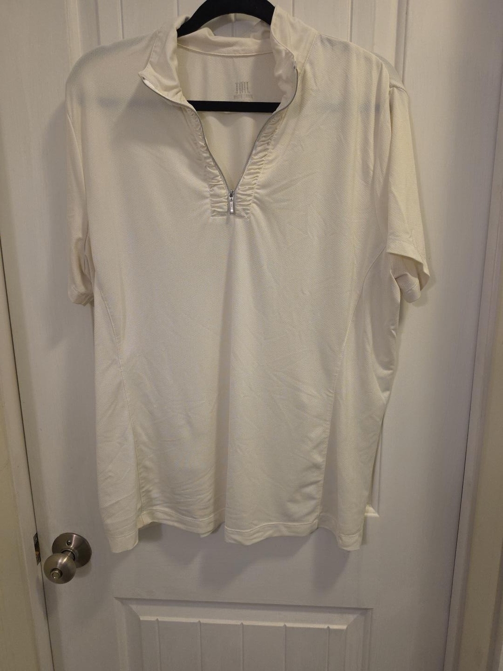 Tail Activewear Women’s White Quarter-Zip Golf Polo XL